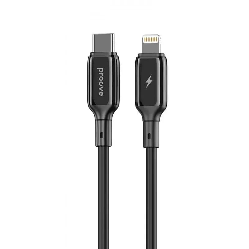 Кабель Type-C to Lightning Proove Flex Metal 27W 1m (black)