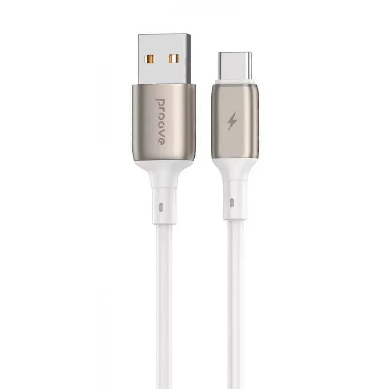 Кабель USB-A to Type-C Proove Flex Metal 3A 1m (white)