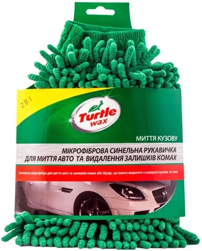 TURTLE WAX Мікрофіброва синельна рукавичка для миття авто та видалення залишків комах X163td4