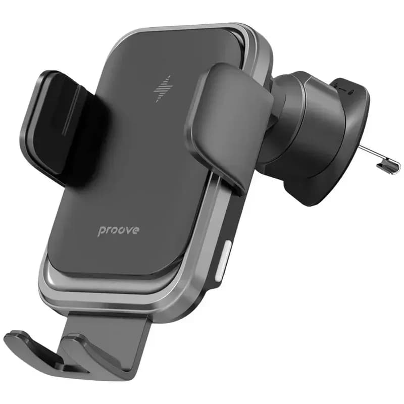Автотримач з Бездротовим ЗП Proove Nitro Charge 15W (dark gray)