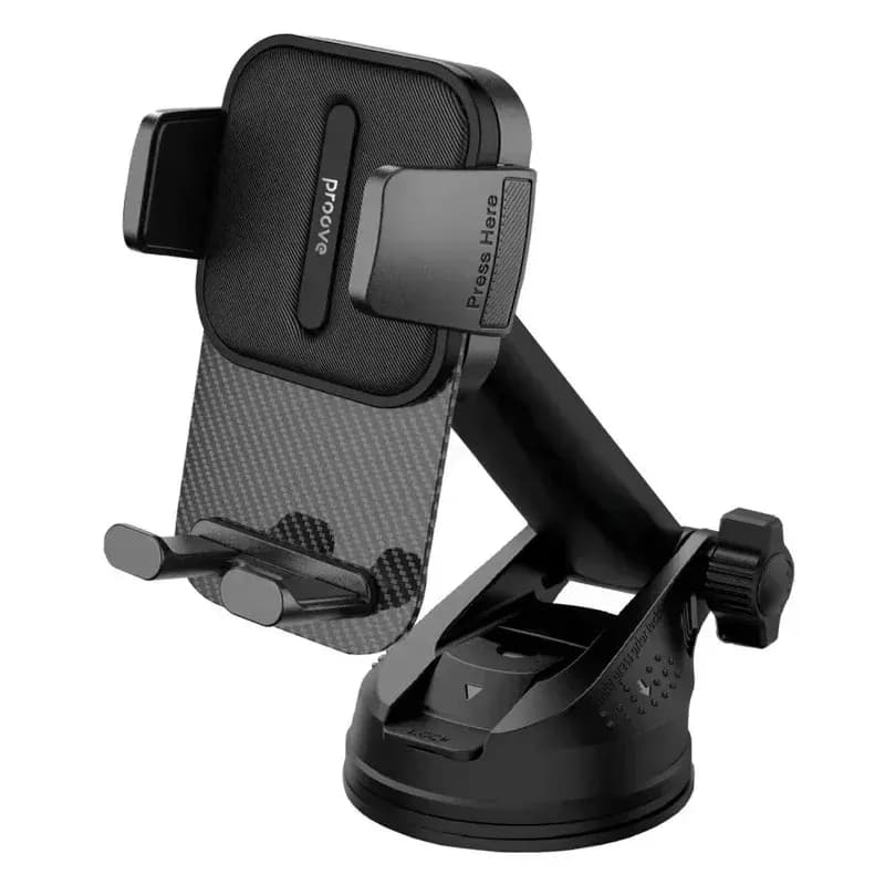 Автотримач Proove Carbon Clamp Suction Type Car Mount чорний