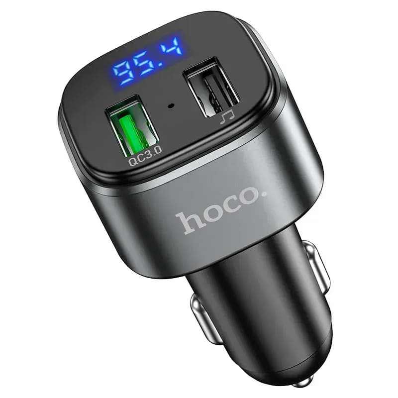 FM модулятор Hoco E67 Fighter QC3.0 18W black