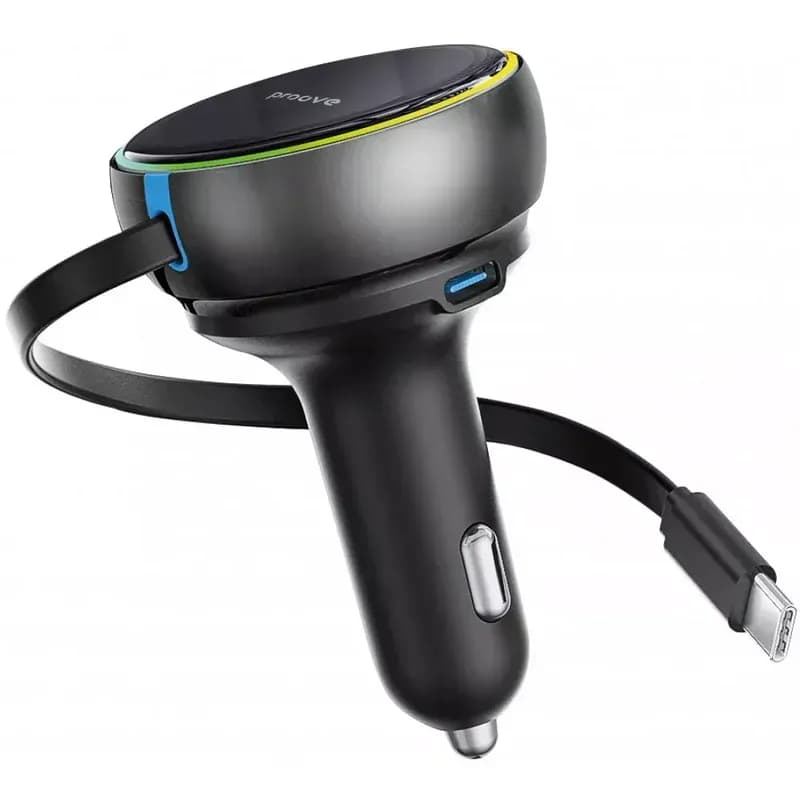 Автомобільна зарядка Proove Hammer 81W (Type-C + USB) + Retractable Type-C Cable