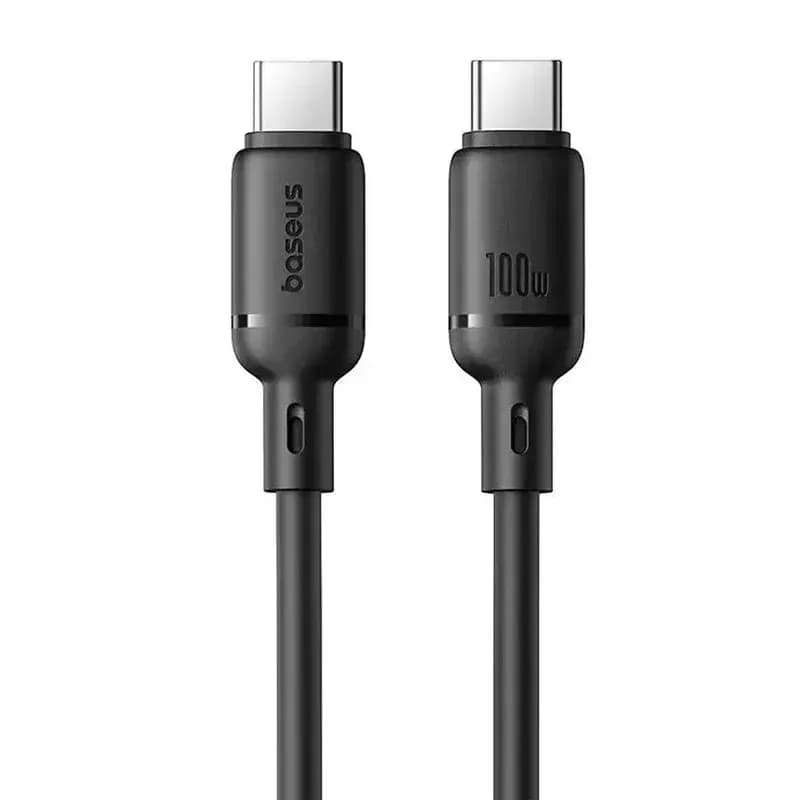 Кабель Type-C to Type-C Baseus Silky Series Fast Charging 100W 2m (black)