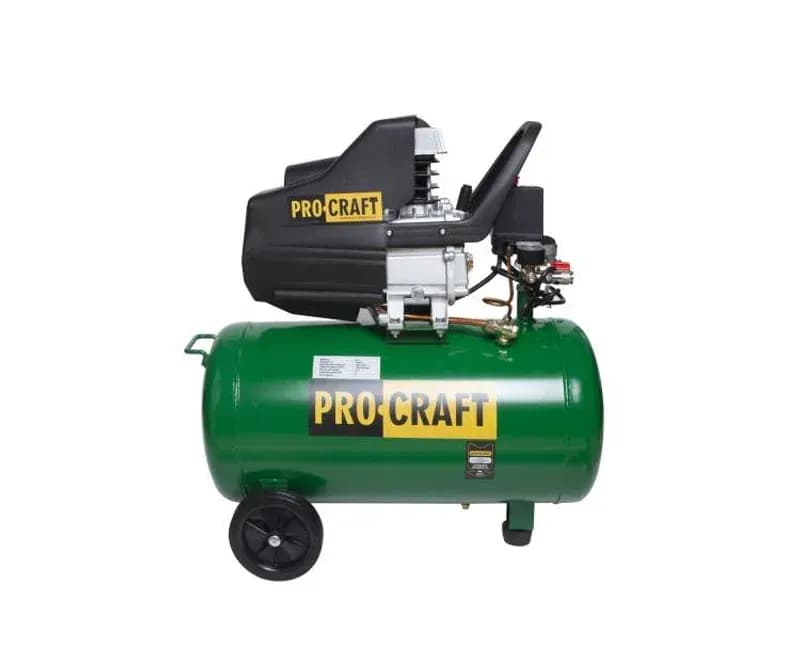 Компресор одноциліндровий 2,0 кВт 220л/хв 8бар 50л PRO-CRAFT 2 виходи