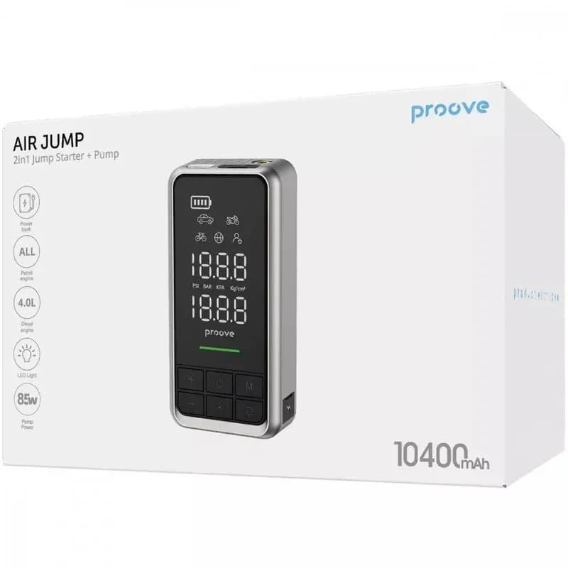 Пусковий Пристрій 2 in 1 + Насос Proove Air Jump 10400mAh 10000A