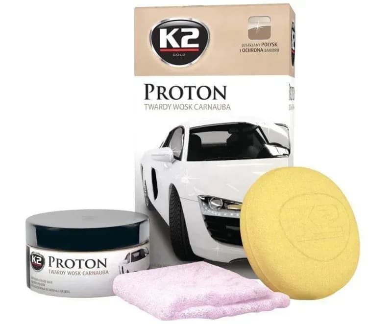 K2 Proton Поліроль вісковий Carnauba (з губкою та ганчіркою) 200г G040